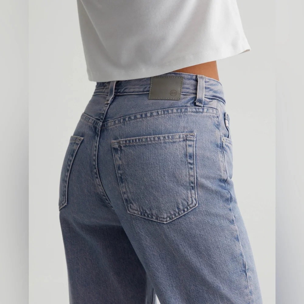 NEW AG Clove Relaxed Vintage Straight Jeans Moonwash Illusion Size 27 - Picture 4 of 12